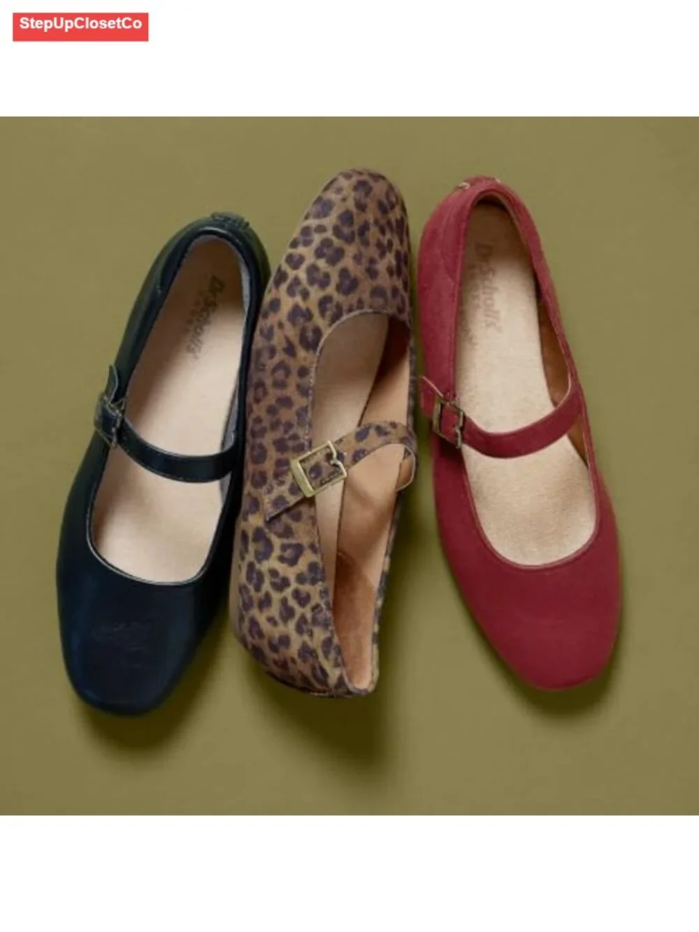Women's Wexley Jane Mary Jane Flats Adjustable Buckle Round Toe Comfort Shoes